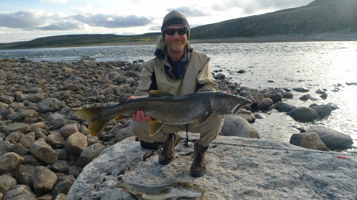 Scott with two lake trout